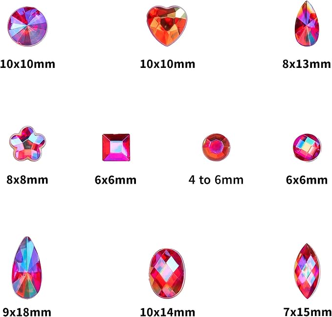 1000 Pcs Crystal AB Colorful Jewels Gems - Image 2