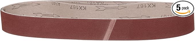 2 x 48 Inch Sanding Belt, 5 Pcs 240 Grit Knife Sharpener Belts Work Sharpening for Belt Sander Knife Carving Tool Metal Working