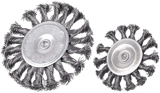Rocaris 7Pcs Twist Knot Wire Wheel Brush for Drill Crimped Cup Wire Wheels Brush Set for Drill with 1/4-Inch Shank for Rust Removal, Corrosion and Scrub Surfaces