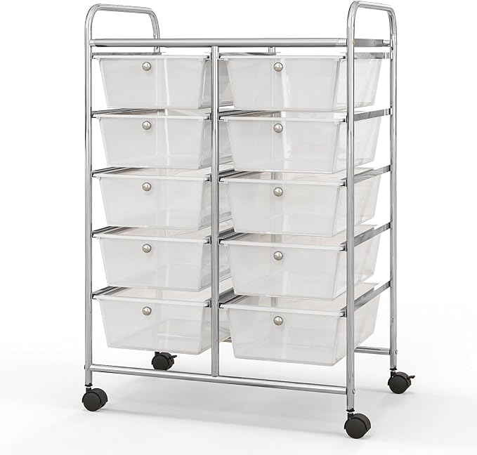 BECOMFORT 10-Drawer Rolling Cart by BECOMFORT