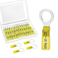 60 PCS Heat Shrink Wire Connectors, 12-10 AWG Ring Terminals, 12-10 Gauge 5/16" Stud(M8) Automotive Marine Ring Connectors by Housun