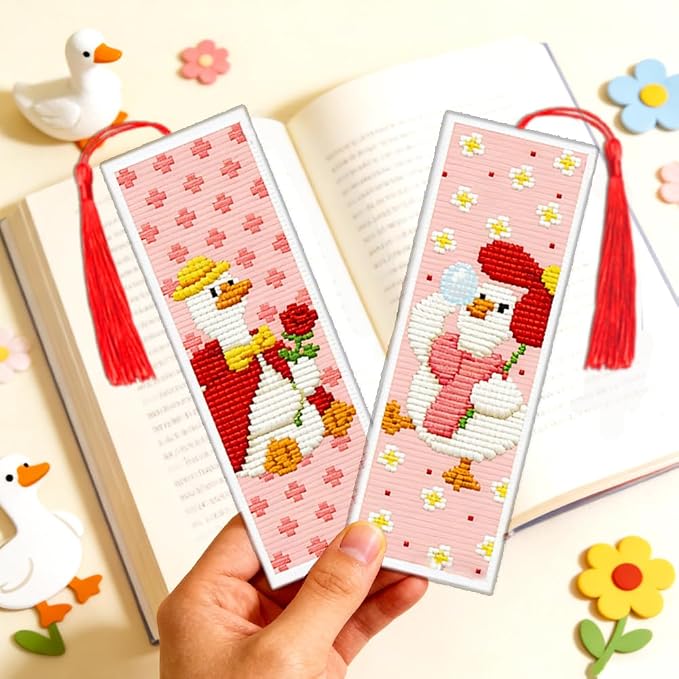 ACRNIGHEET 6PCS Cross Stitch Bookmark Kit - Image 7