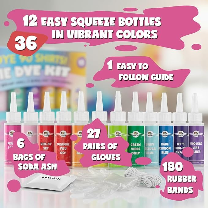 DOODLE HOG Tie Dye Kit for Kids & Adults - Image 2