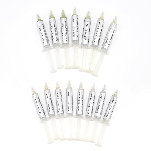 SCOTTCHEN Diamond Polishing Paste,8,000 Grit 0-2 Microns Lapping Compound with 50% Concentration of Diamond Powders for Jewelry, Metal, Ring, Glass, Coin,etc.-5 Gram