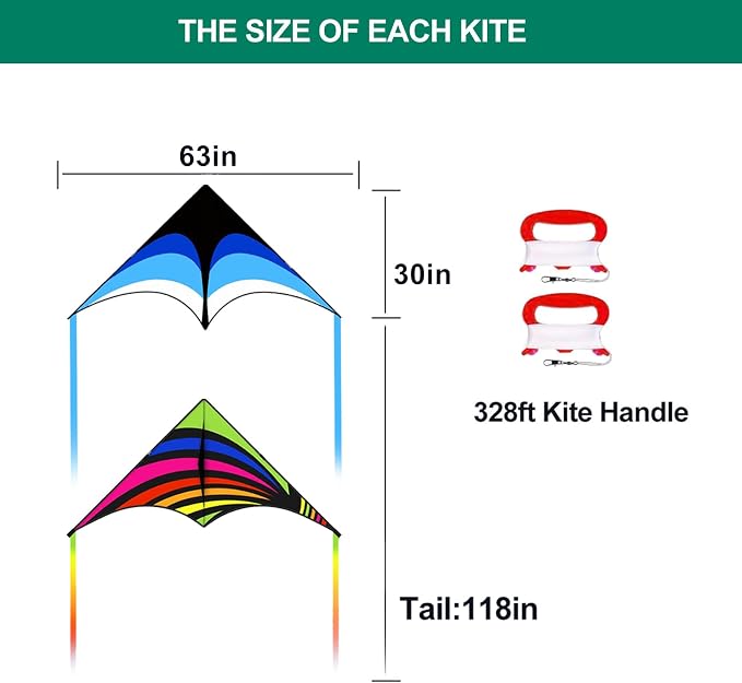 Mint's Colorful Life Delta Kite - Image 4