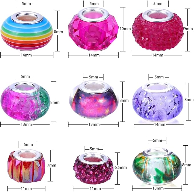 European Large Hole Spacer Charm Beads - Image 6
