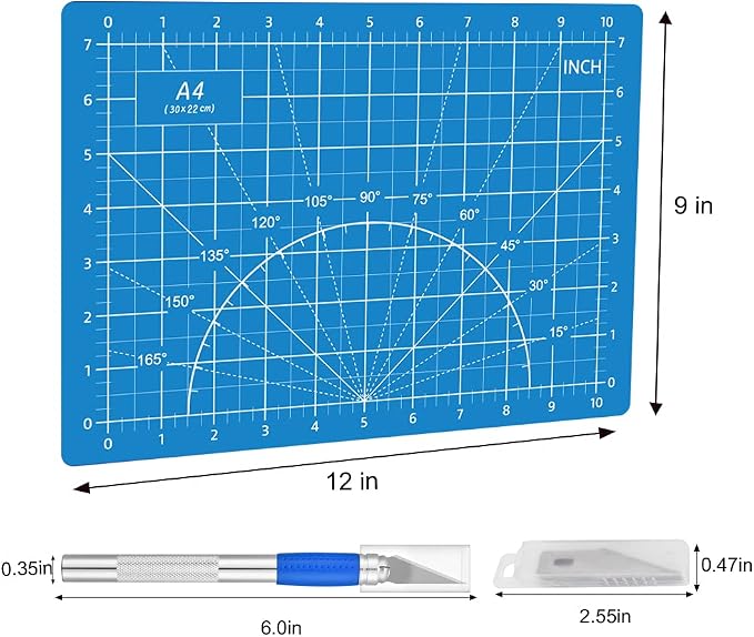39 Pcs Rotary Cutter Set Blue - Image 4