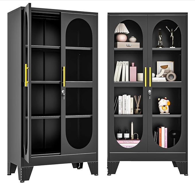 61"H Metal Display Cabinet by BAOLIWO