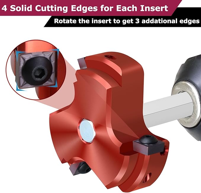 4 Inch PVC Pipe Reamer,PVC Socket Saver Fitting Saver with Triple Blade,Plastic Pipe Fitting Reamer Plumbing Tool for Sch.40 CPVC ABS Socket Hub,Fit Standard 1/2" Drills