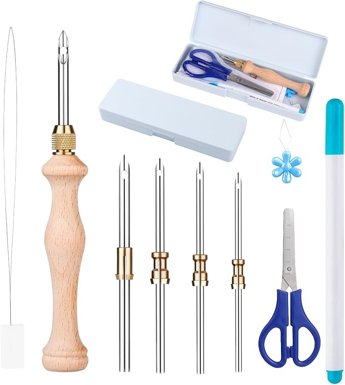 2 Sets Punch Needle Kit with Storage Box, Adjustable Tool with by Unknown