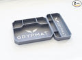 Grypmat Plus Grip Mat for Mechanics - Non-Slip Flexible Silicone Tool Tray - Tool Organizer for Tool Box - Magnetic-Free, Easy-to-Clean Tool Mat - DUO Small & Medium, Gray