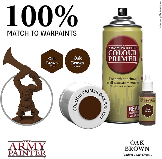 The Army Painter Colour Primer Oak Brown, 400 mL Acrylic Spray Primer, Spray - Image 4
