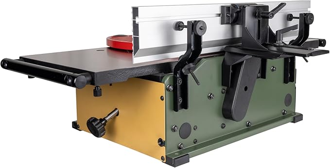 401120HI 12-Inch Spiral Cutterhead Benchtop Jointer with Cast Iron Tables, 24 TC Inserts, Extra Long 24" Aluminum Fence, Additional 7-3/8" Fence Brackets, and a 12-amp Motor