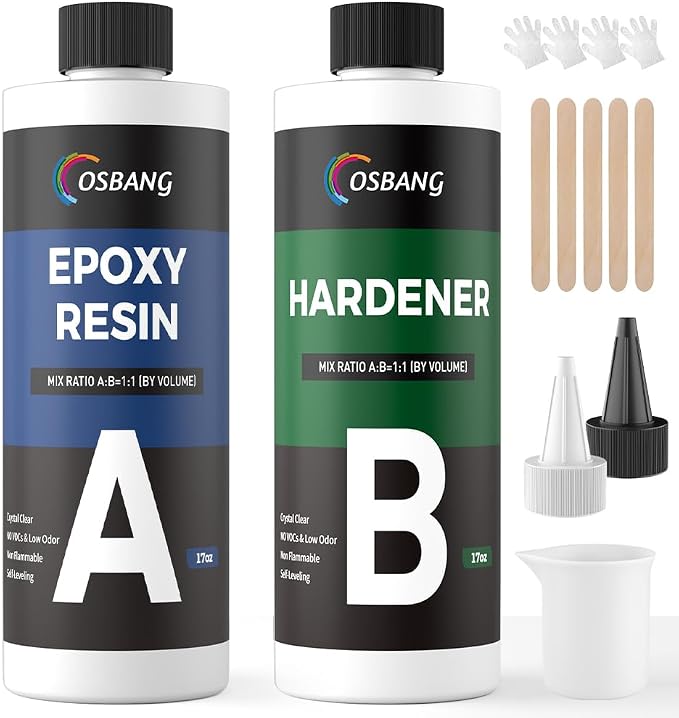 34OZ Hard Type Epoxy Resin, Crystal Clear by OSBANG