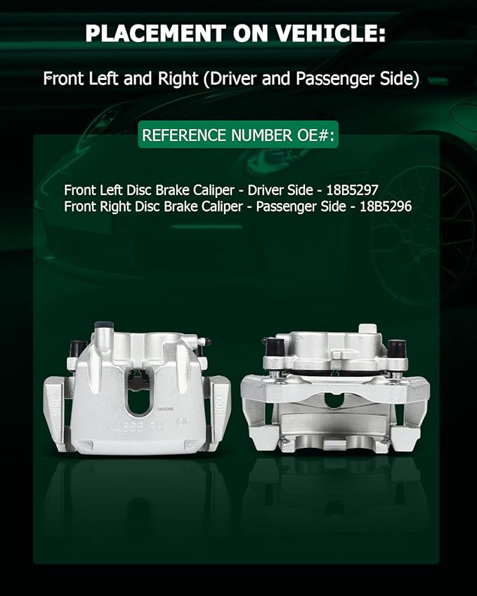SCITOO 18B5297 18B5296 Front Left & Right Disc Brake Calipers Assembly w/Bracket For Dodge For Durango 2011-2018,For Jeep For Grand Cherokee 2011-2017