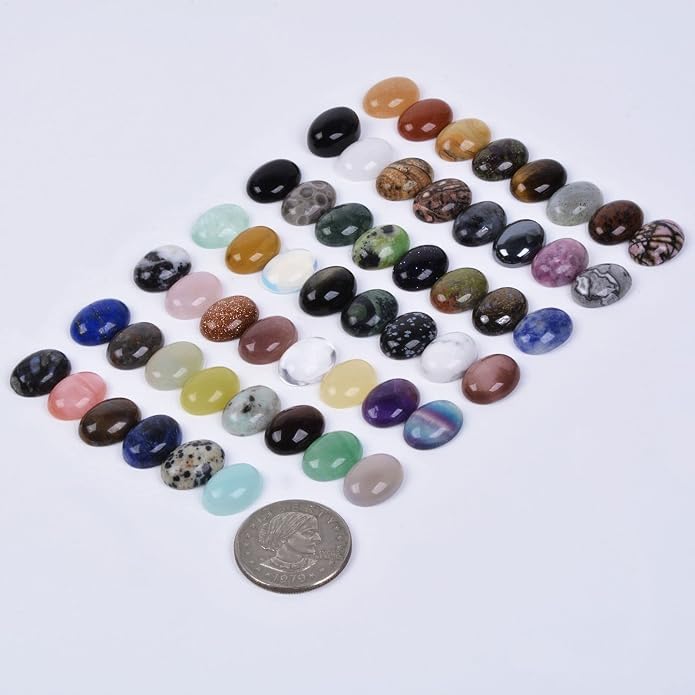 Wholesale Lot Multi-color Gemstone Round Oval Cab Cabochon - Image 3