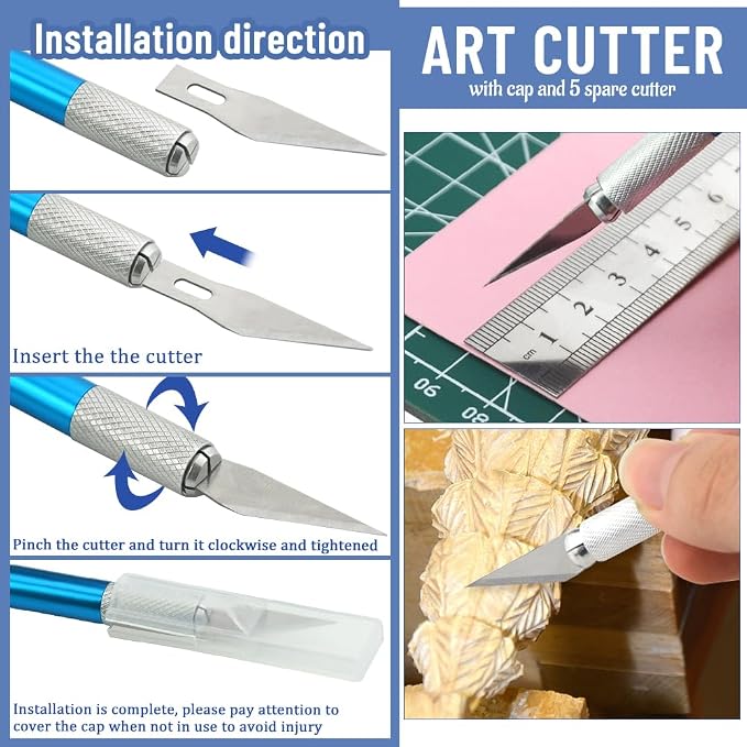 WMYCONGCONG 8 PCS Model Tools Kit Modeler Basic Tools Hobby Building Tools Kit - Image 6