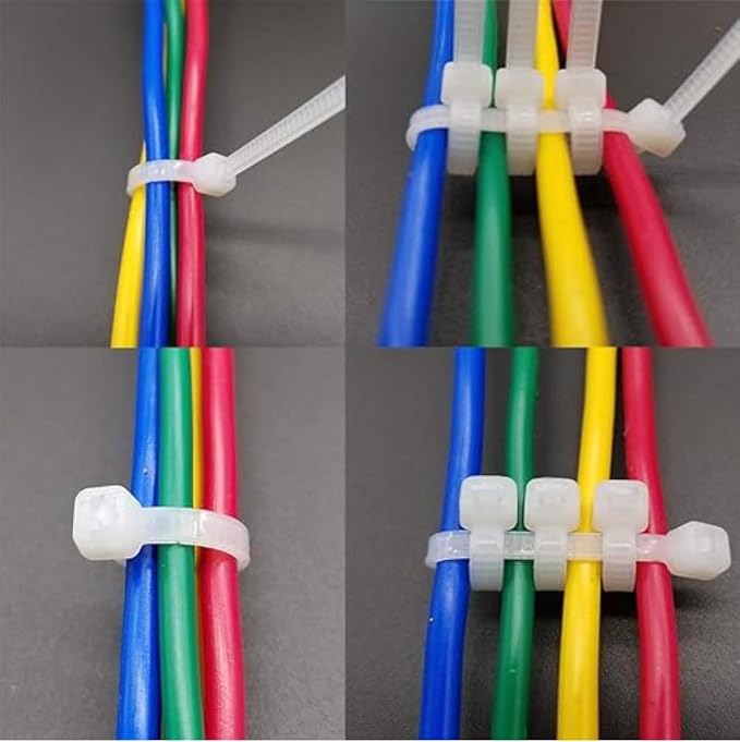 1000pcs Small White Zip Ties 4 Inch, Mini Cable Ties Tiny Zipties 4 In Micro - Image 6