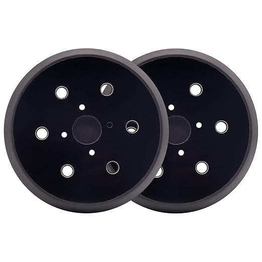 6 Inch Replacement Sander Pads, 6 Holes Hook and Loop Sander Pad for Ridgid R2611 Random Orbit Sander, 2 Pack