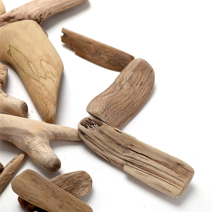 20 Pcs Natural Driftwood Pieces Branch Slices Craft Sticks Beach Decor - Image 2