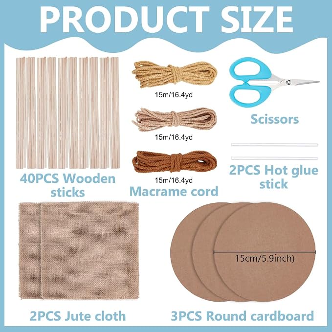 ACRNIGHEET Macrame Basket Weaving kit Weaving Kit - Image 2