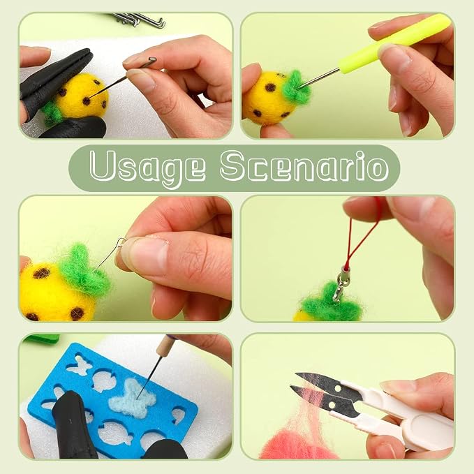 JUPEAN 228 Pcs Needle Felting Kit Wool Felting Tools - Image 6
