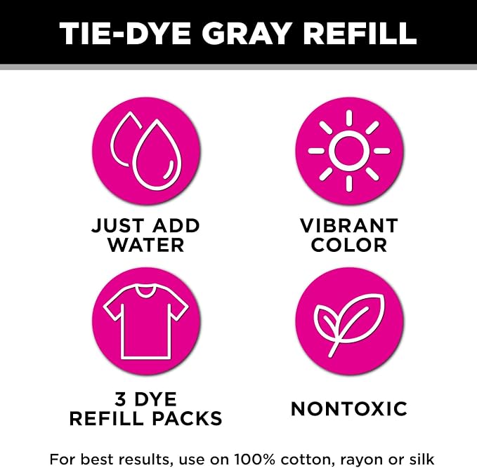 Tulip One-Step Tie-Dye Kit, 3 Fabric Dye Refill Packs - Image 3