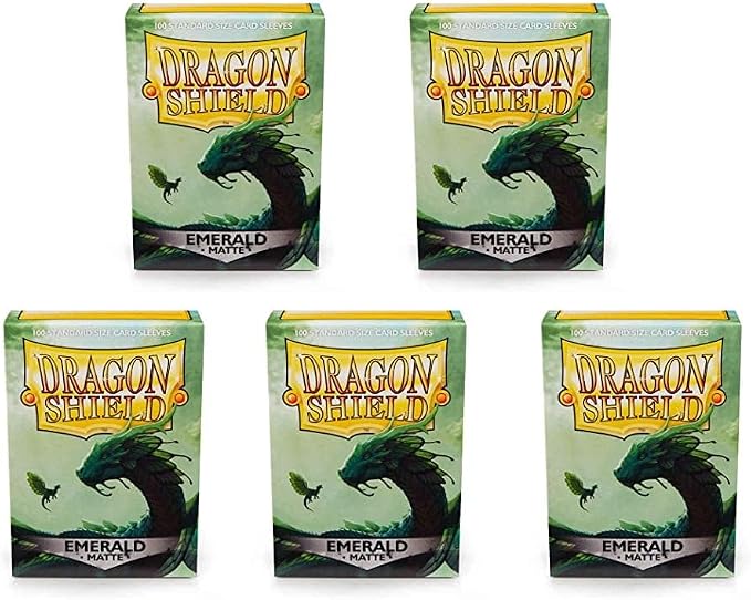 5 Packs Dragon Shield Matte Emerald Standard Size 100 ct Card Sleeves Value - Image 6