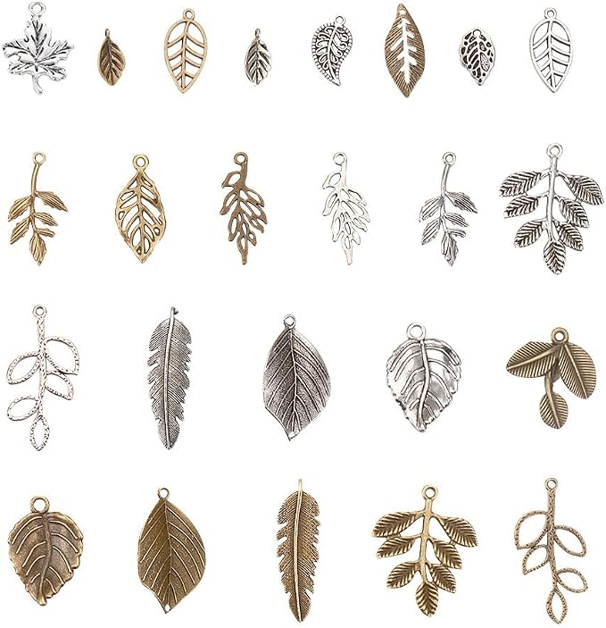 PH PandaHall 14 Styles Tree Leaf Charms by PHPandaHall