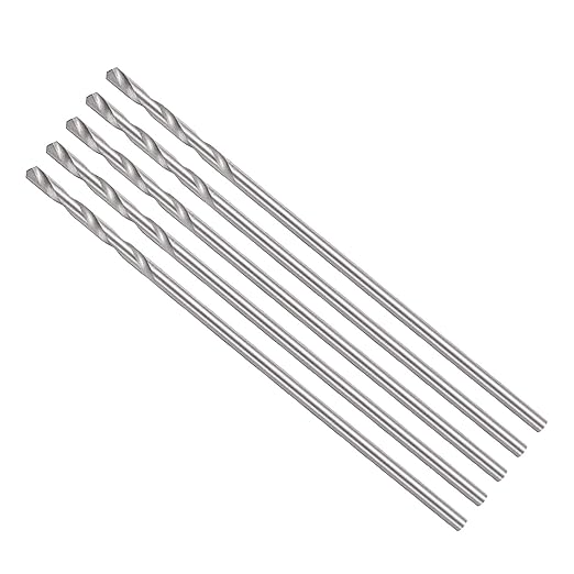 Drill Bit, 1mm Cutting Diameter, 4241 HSS 118° Cutting Angle Uncoated Bright Versatile Jobber Bits - (Applications: for Drilling Plastic Wood Soft Metal), 5-Pieces