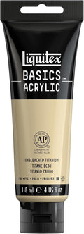 Liquitex BASICS Acrylic Paint, 118ml Tube, Unbleached Titanium by Liquitex