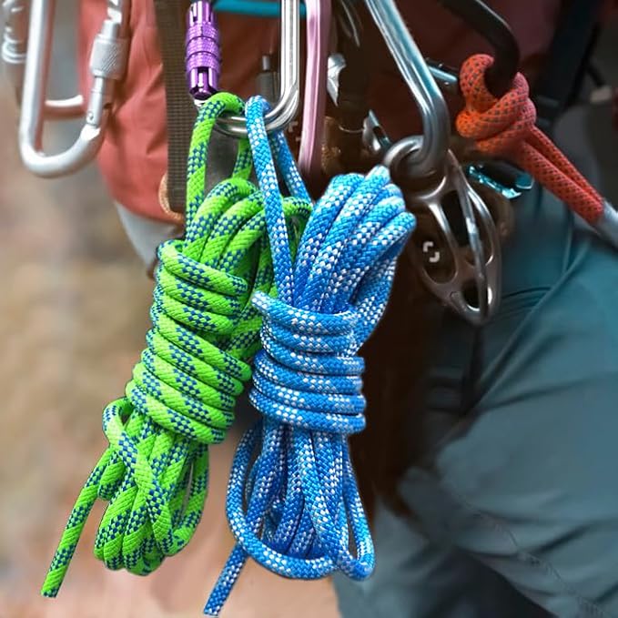 SEAMUS 8mm Prusik Accessory Cord 6M (20ft) UIAA Rock Climbing Rope 14Kn High Tensile Strength Rock Climbing Accessories Cord Double Braid Nylon Cord for Mountain Tree Climbing,Fire Rescue