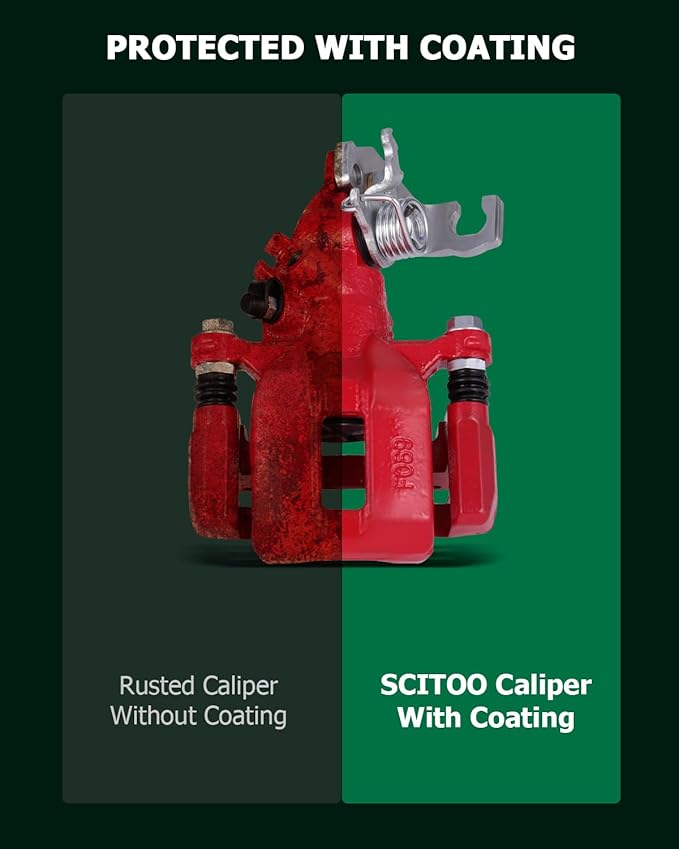SCITOO Rear Left+Right Brake Calipers With Bracket 19-B2068 19-B2069 Compatible For Honda For Accord 1998-2007