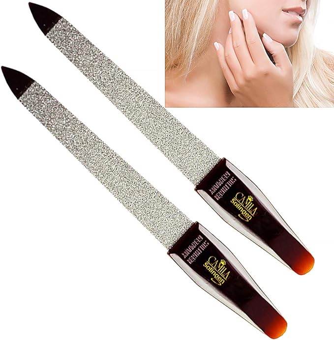 CS17 Sapphire Metal Nail File for Natural Nails Fingernail and Toenail Care, 5" Double Sided Coarse and Fine for Manicure and Pedicure
