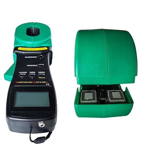 VA100 Professional Digital Clamp Ground Resistance Tester – No Disconnect Earth Testing for Power Systems, Telecom, Gas Stations & Industrial Use 0.01-1000Ω