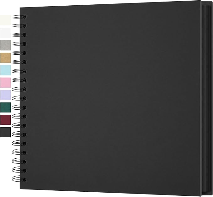 Yopih 12x12 Inch DIY Scrapbook Photo Album, Hardcover Kraft Paper Acid-Free by Yopih