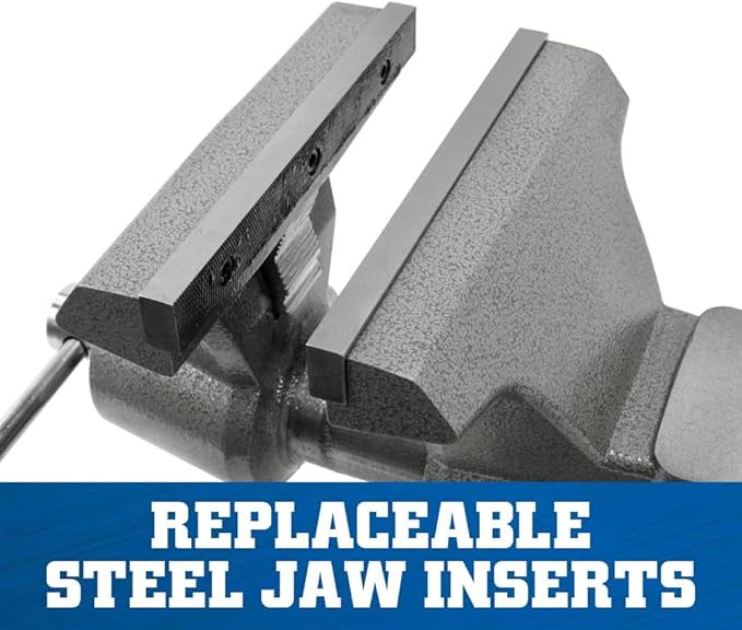Wilton Mechanics Pro Bench Vise, 10" Jaw Width, 12" Jaw Opening, 5-1/4" Throat (Model 8100M)