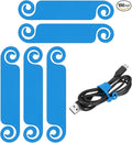 PATIKIL Cable Tags Flexible Cable Management Labels Cord Identification Tags, Wire Cord Markers for USB Computer Phone Charger Power - 100Pcs (Blue)