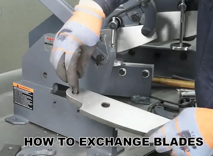 KAKA INDUSTRIAL Manual Metal Shear HS-6-6 inch Cutting Capacity for Steel Plate, Round and Flat Bars | Bench-Mount Hand Cutter