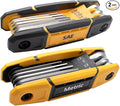 MULWARK 17pcs Folding Allen Wrench Set | Metric & Standard SAE - Key Tool 2 Pack Portable Hex for Basic Home Repair and General Applications