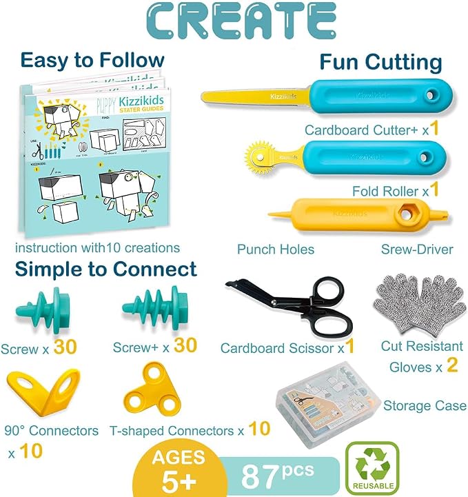 Kizzikids Cardboard Tools for Kids - Image 6