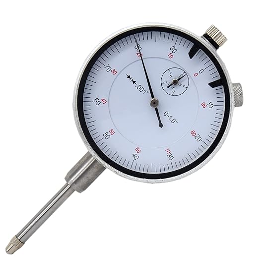 Dial Indicator with Magnetic Base, 0-1.0" Tester Gage, 0.001" Precision Test Indicator with Point Precision Inspection Set,Magnetic Dial Indicator Base Holder with Fine Adjustment Long Arm