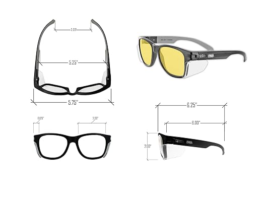 MAGID Y50 Safety Glasses for Construction | Black Frame — 24-Pack, Amber Lens | - Image 4