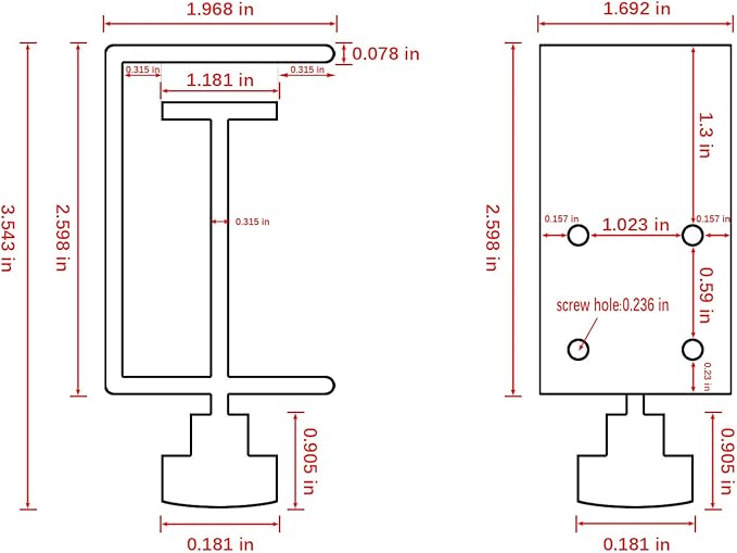 Small C Clamps 2 Inch with 4 Small Holes in the Back, 1-Pack Adjustable Desk C-Clamp for Range 0.39"~2", Versatile Clamp for Brake, Parts Assembly, Fastening, Welding, Woodwork, Metal Work