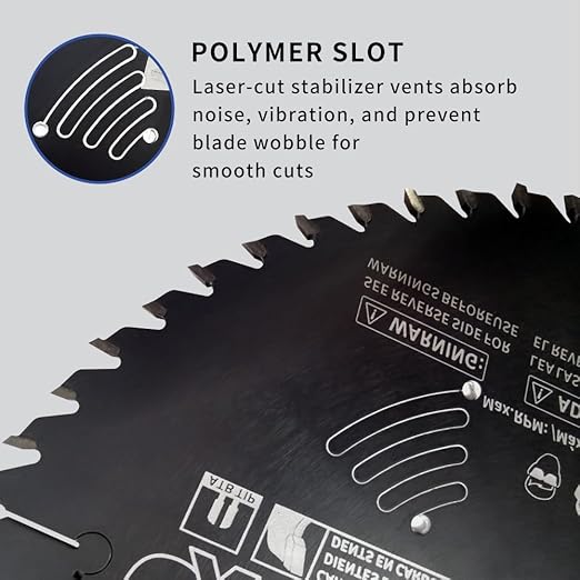12-Inch 80-Tooth Fine Finish Professional Woodworking ATB Saw Blade with DuraGuard Anti-Stick Coating for Miter and Table Saws (DF1200SP80)