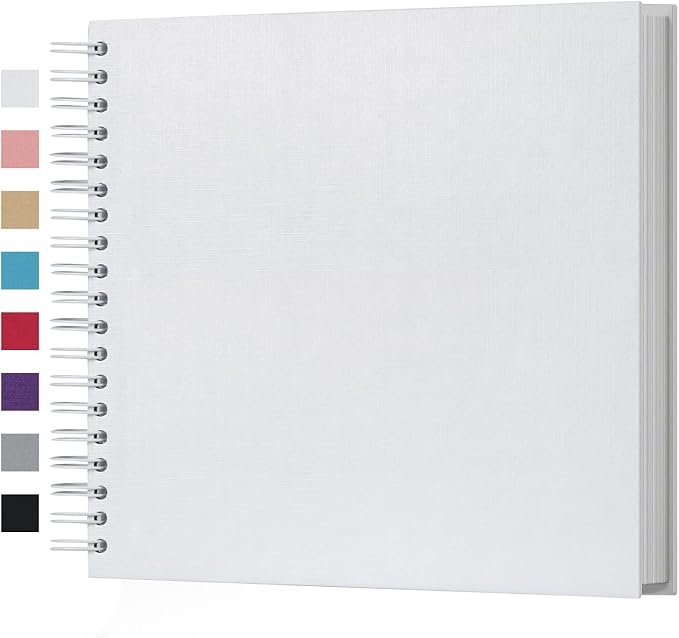 potricher 10 x 10 Inch DIY Scrapbook Photo Album 80 Pages Thick Kraft Blank by potricher