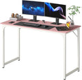 PayLessHere | 47 Inch Computer Desk | Pink | Office Desk by PayLessHere