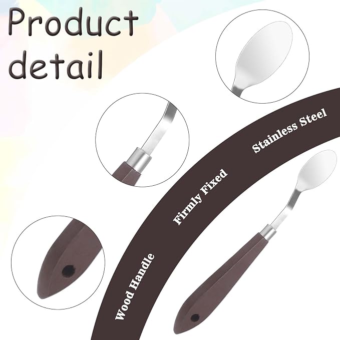 2Pcs Palette Knife No.20 Palette Knives 22mm Width Pallet Knife Stainless Steel - Image 3