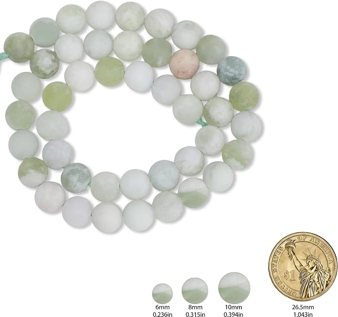 48pcs Natural Matte Grape Gemstone Beads，8mm Frosted Round Loose Stone Beads - Image 2