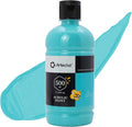 Artecho Turquoise Acrylic Paint 500ml / 17oz Large Bottle | Semi Glossy Finish by Artecho
